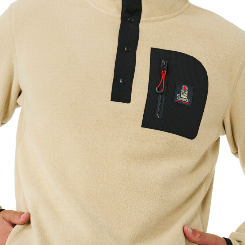 Buzo Rip Curl Search Polar Fleece Crew - Beige Buzo Rip Curl Search Polar Fleece Crew - Beige