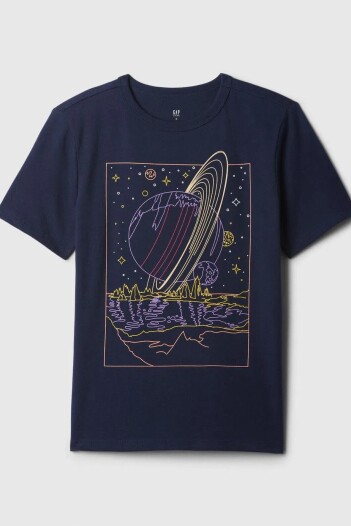 Remera Gràfico Manga Corta Niño Tapestry Navy