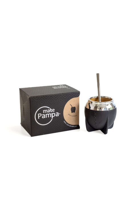MATE PAMPA MATE TRADICIONAL BOCA CERRADA NEGRO