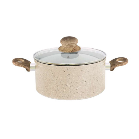 Olla Antiadherente 28L Apto Induc Beige 20X9Cm