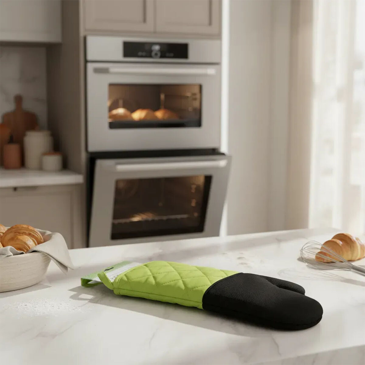 Manopla Neopreno Home Class - NEGRO/VERDE 