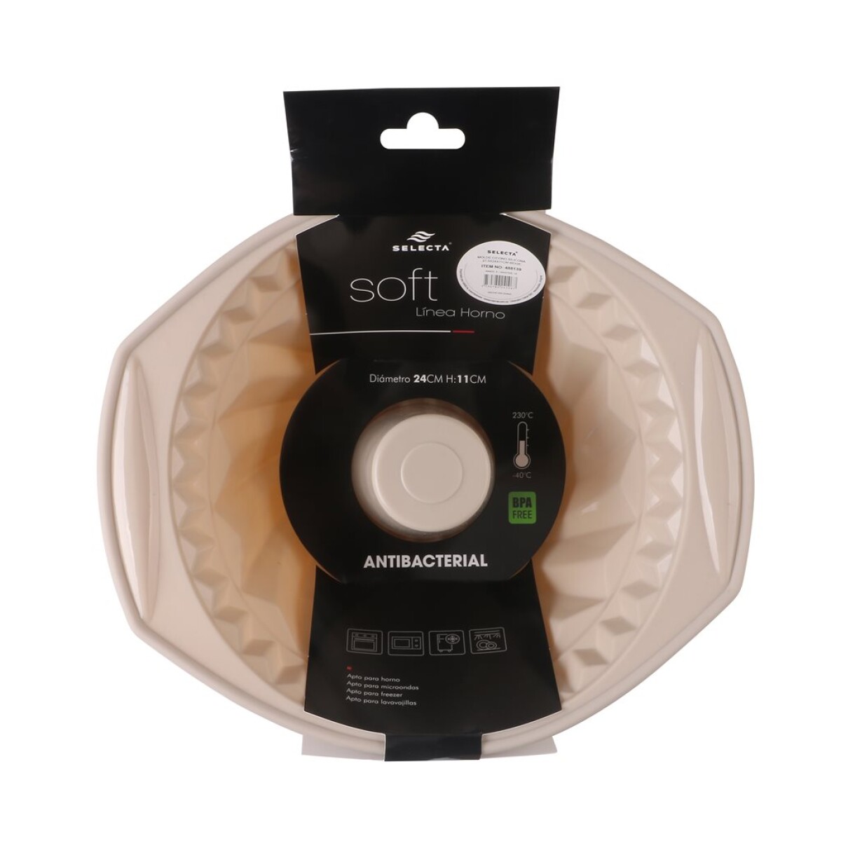 MOLDE C/CONO SILICONA 27.5X24X11CM BEIGE 