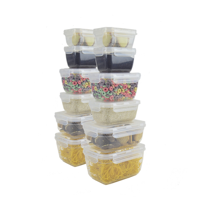 Set x12 Potes herméticos TRANSPARENTE