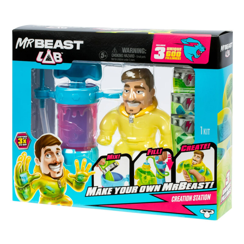Mr Beast Lab Haz Tu Mr Beast, Llena y Crea Tu Propia Figura Elástica Mr Beast Lab Haz Tu Mr Beast, Llena y Crea Tu Propia Figura Elástica