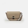 Bandolera The Circle En Cuero Graneado Taupe