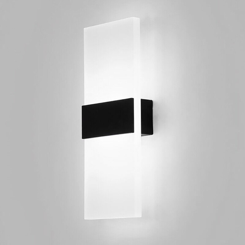 Lampara Aplique De Pared Led Moderno Cubo Interior Acrilico Blanco