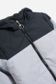 Campera capitoneada con capucha GRIS