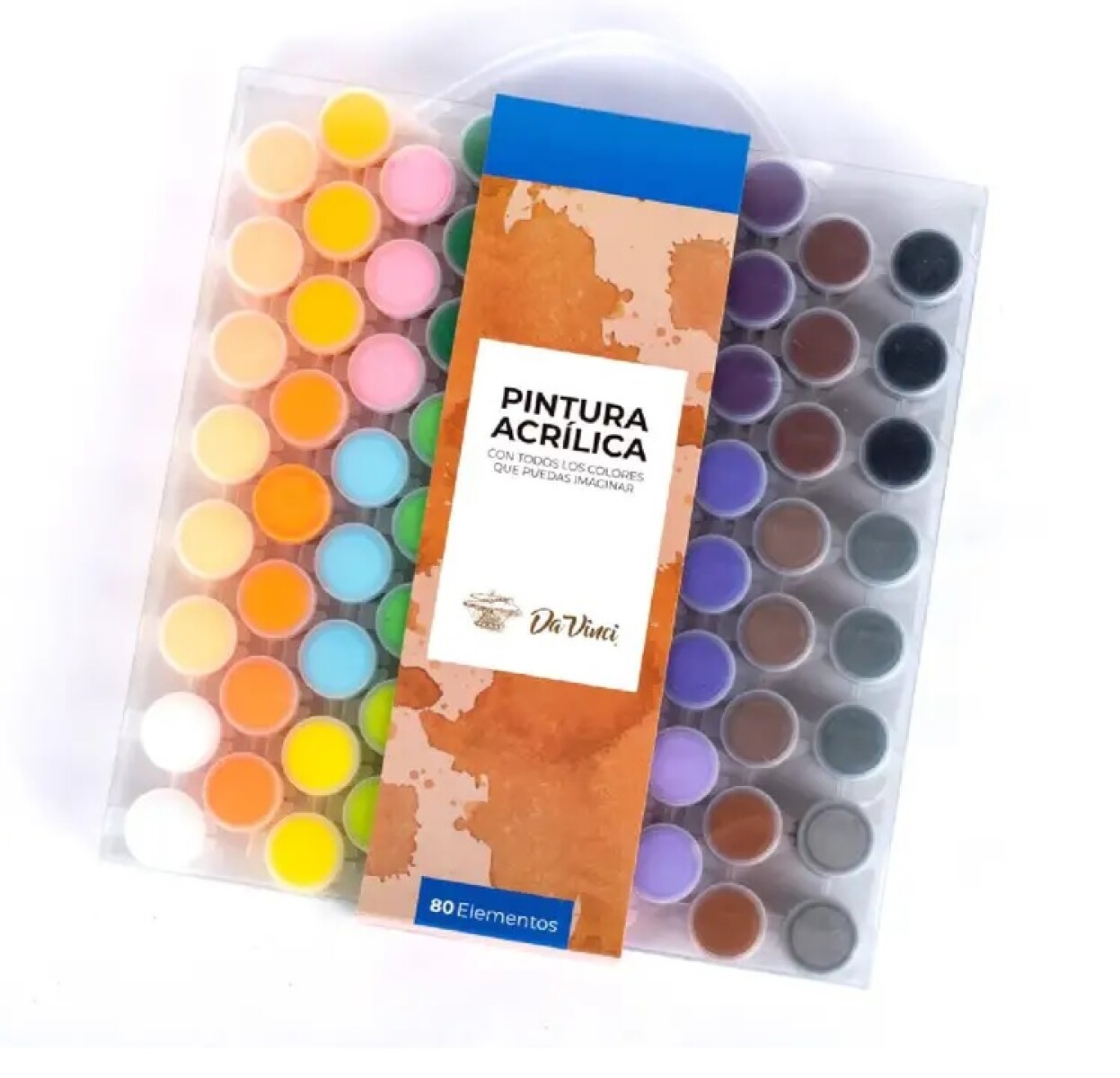 Set Davinci De Pinturas Acrílicas 80 Potes 3.5 Ml 