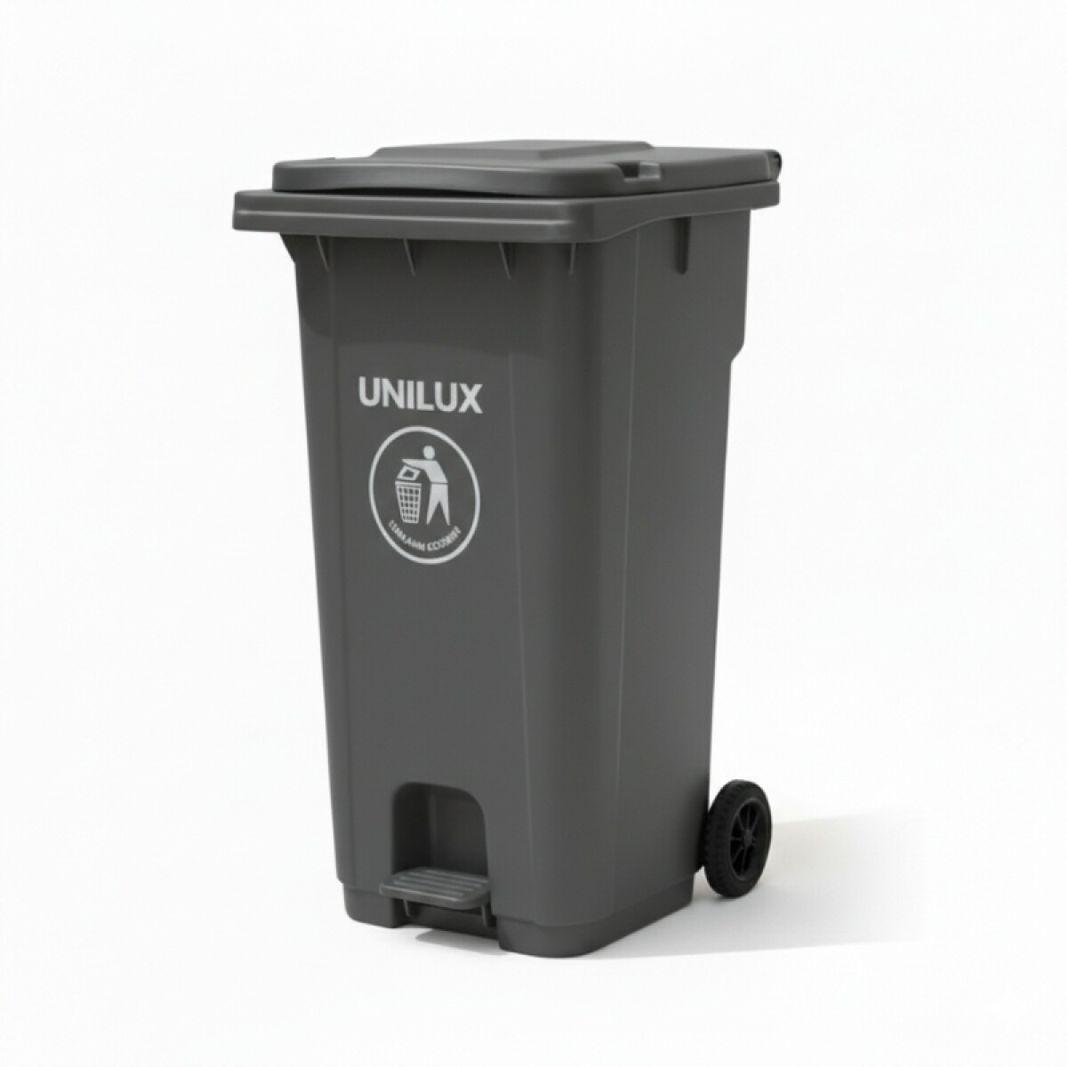 Contenedor de Basura con Ruedas 120 Litros Gris 