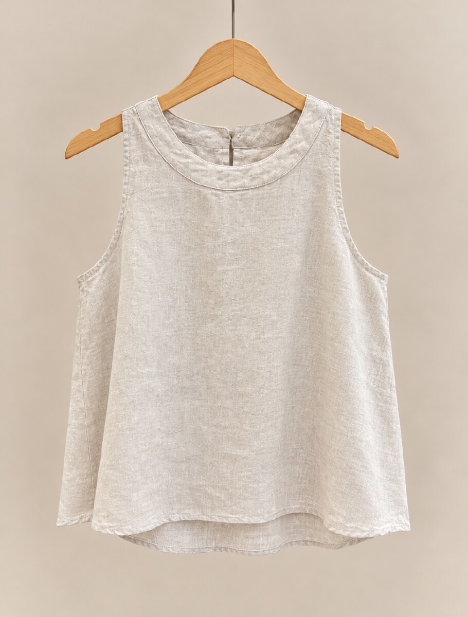 Musculosa Pat - Lino Beige Melange 
