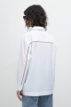 Camisa oversized con vainillas blanco