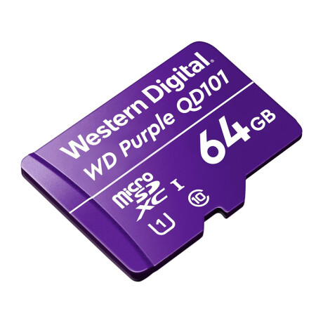 Tarjeta de Memoria micro SDXC Western Digital 64GB Purple Clase 10 para Cámaras Purpura