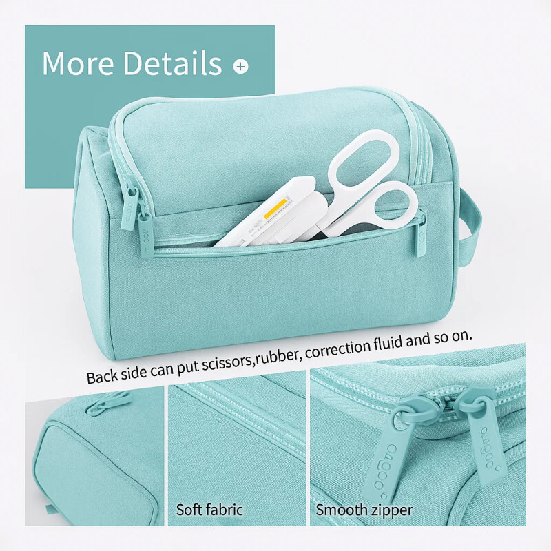 Bolso Cartuchera Gran Capacidad Para Lápices Y Marcadores Verde