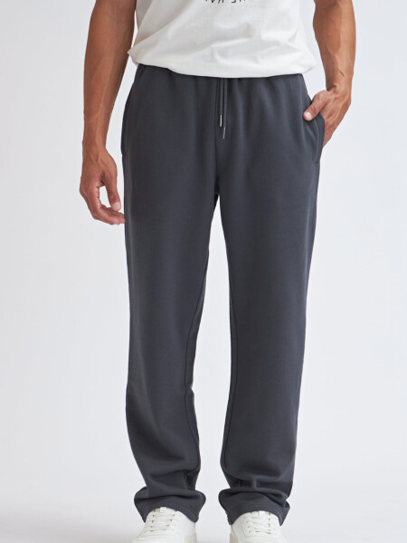 Pantalón deportivo recto Gris Oscuro