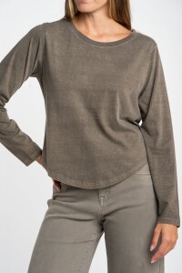 Remera Algodon Lavado Oliva