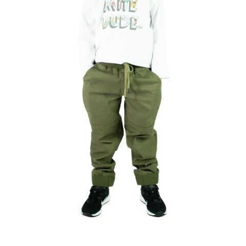 PANTALON CARGO 4-14 MILITAR