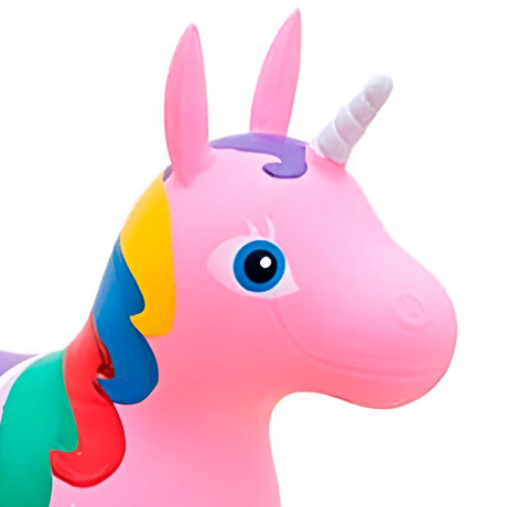 Unicornio Burrito Saltarín Inflable Juguete Sonido Rosa