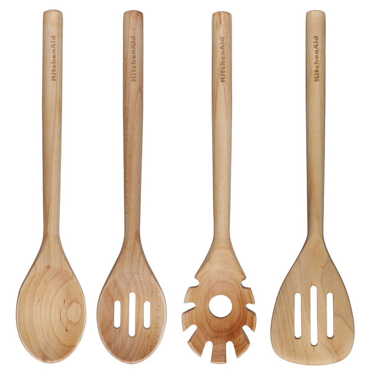 Set x 4 utensilios de madera bamboo KitchenAid 