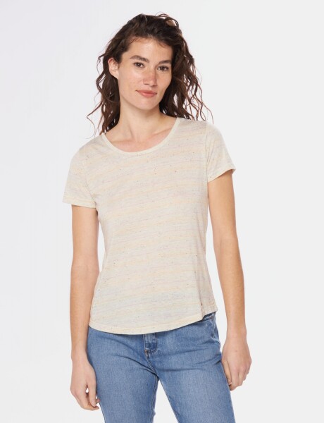 REMERA RAYADA Beige