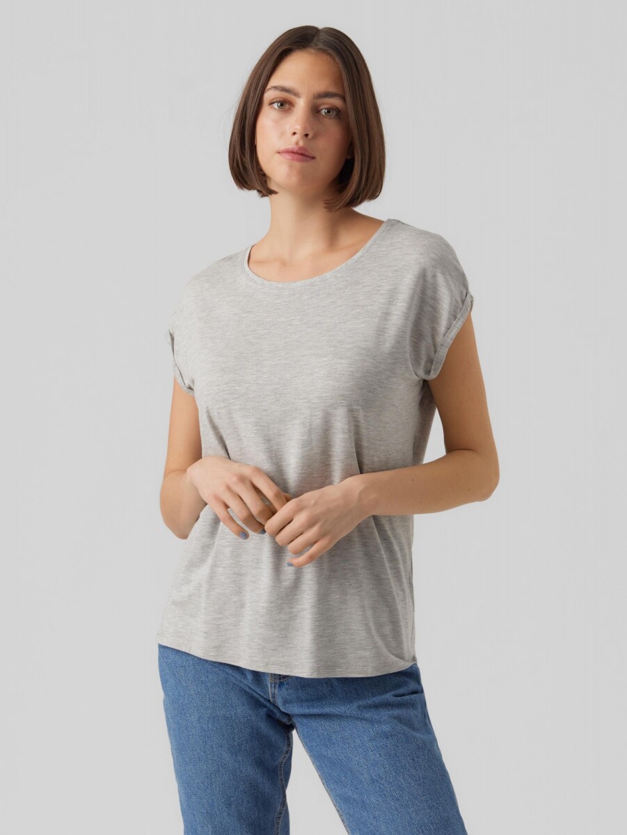 Camiseta Ava-plain Básica - Light Grey Melange 