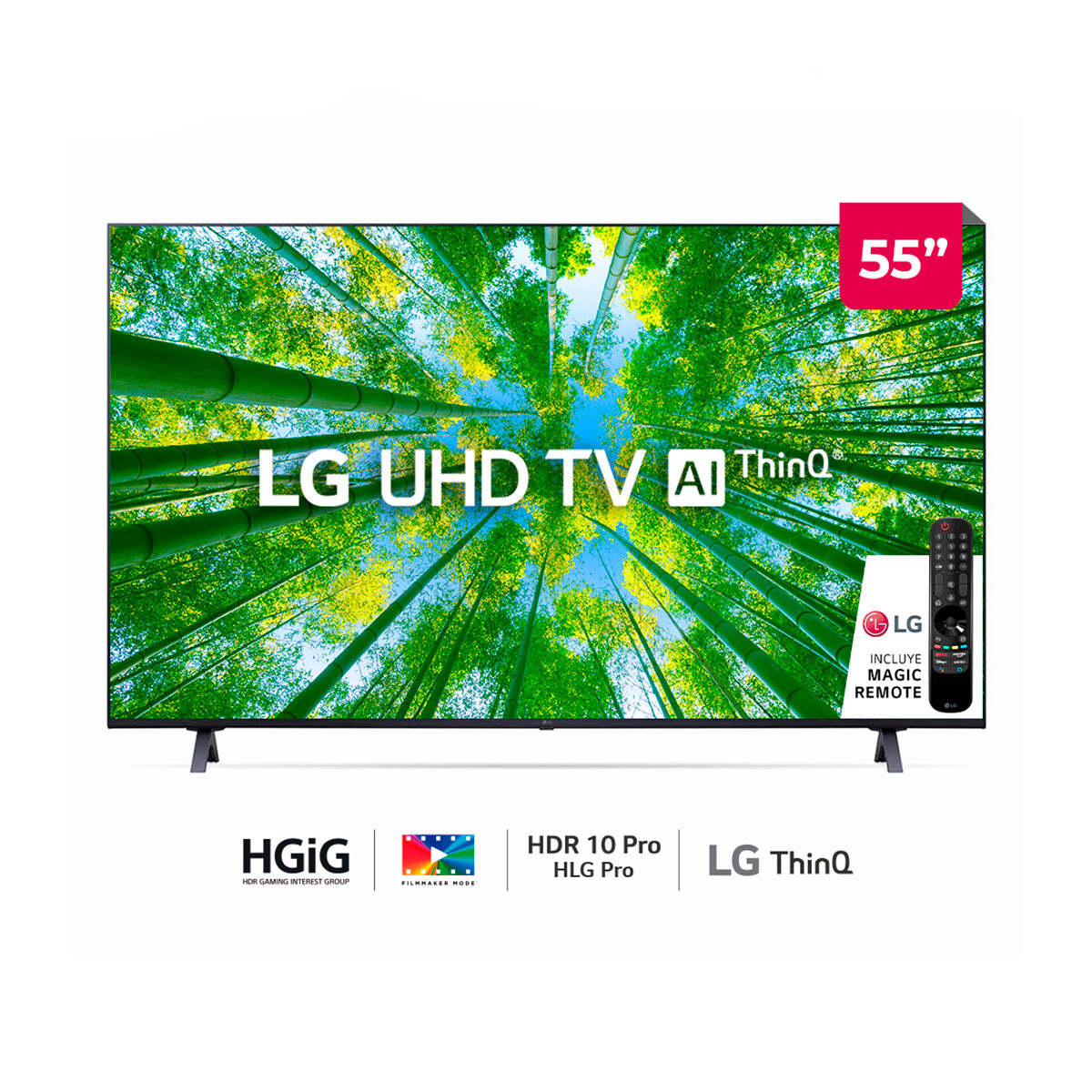 Smart TV LG UHD 4K 55" - 55UQ8050PSB 