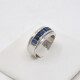Anillo En Oro 18K Blanco Con Zafiros Anillo En Oro 18K Blanco Con Zafiros