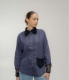Camisa Onda Crochet Sea Azul