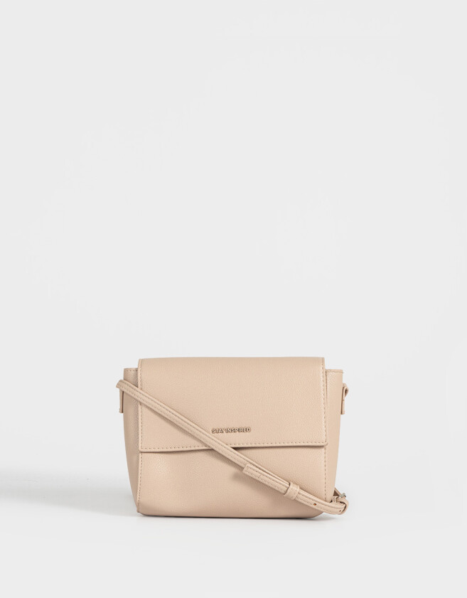 Bandoleras Special Price Clasico Bandolera Cuerina Solapa - Marron Beige