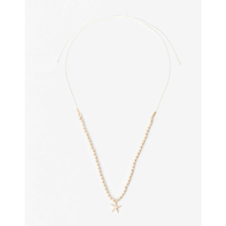 Collar Corto Con Dije Combinacion Bicolor