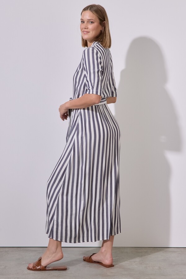 Vestido Maxi Stripes BLANCO/AZUL