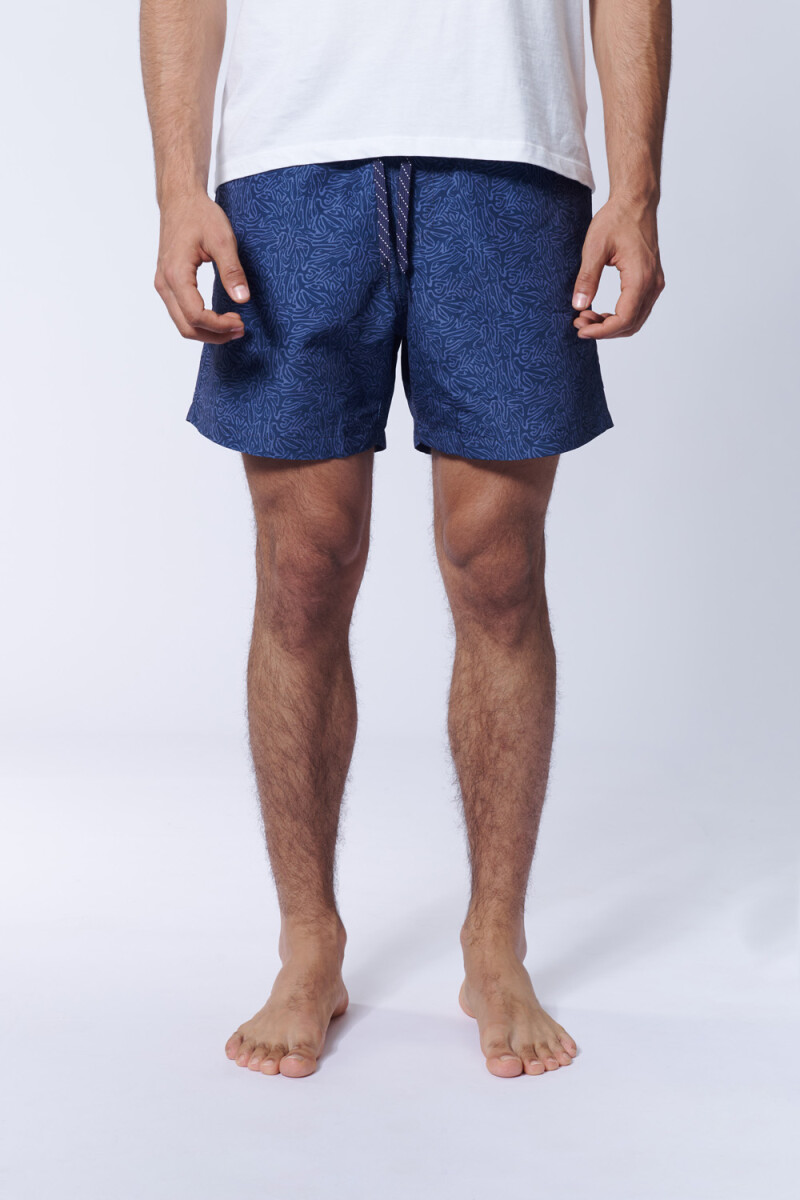 Short de baño Estampa Wild Gris