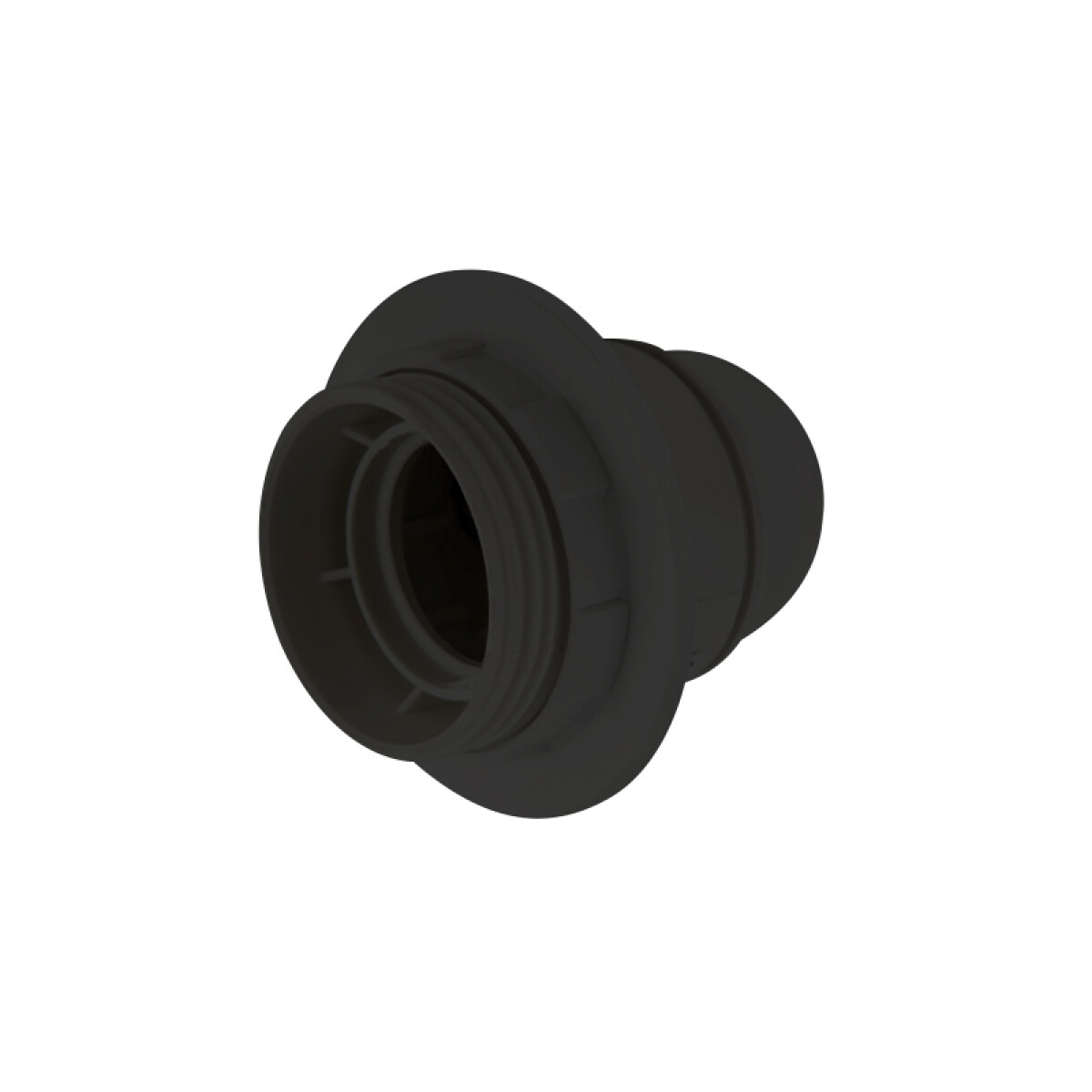 Portalámpara E27 colgante + rosca y tuerca, negro - M31320NA 