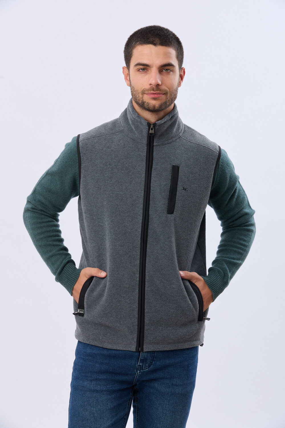 CHALECO POLAR DE ABRIGO Gris
