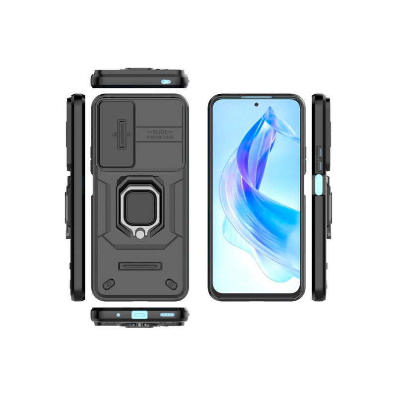 Protector para Honor 90 Lite con anillo color negro Protector Para Honor 90 Lite Con Anillo Color Negro