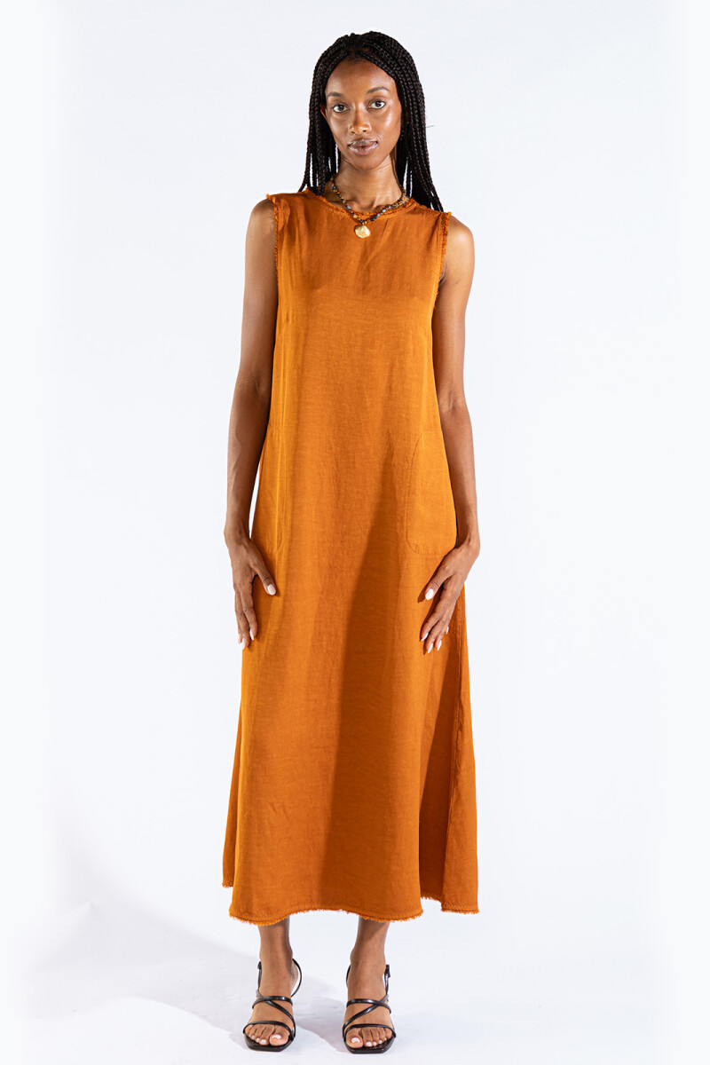 LARA LONG DRESS Rum