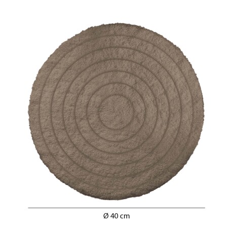 Alfombra Felpudo Redondo Ø 40Cm Deco Hogar Living Oficina Marrón