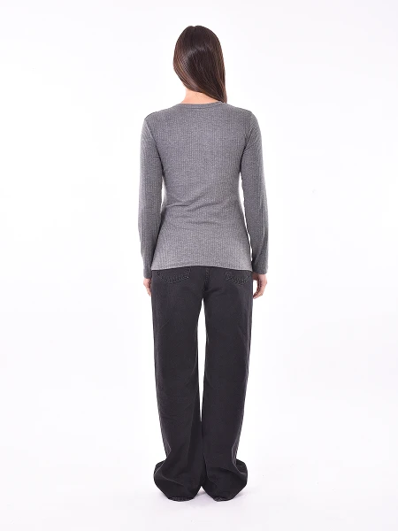 REMERA MILAN GRIS MELANGE O