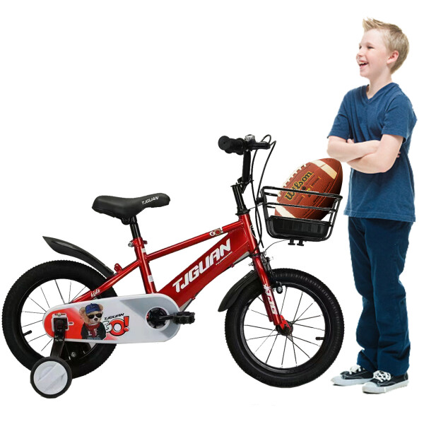 Bicicleta Infantil Rodado 18 Para Niños Con Rueditas Auxiliares Rojo