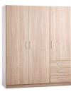 Armario FANDRUP 145x176 3 puertas 3 caj roble cl Armario FANDRUP 145x176 3 puertas 3 caj roble cl