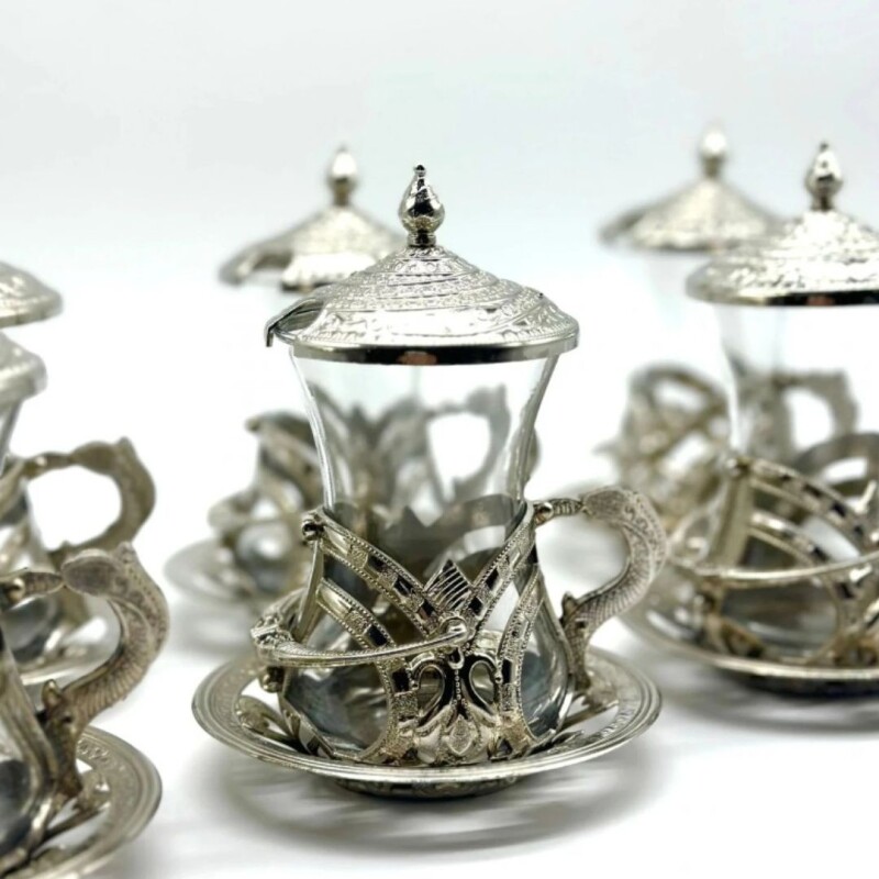 Juego de metal x6 Juego de metal plateado x6