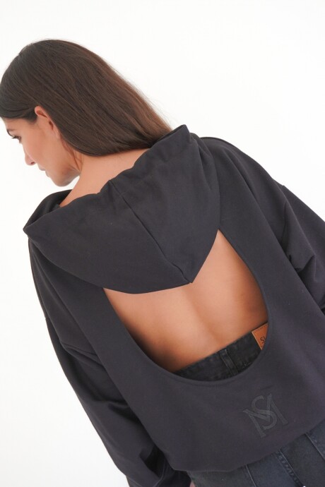 Sweater Backless Negro