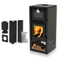 CALEFACTOR ALMERIA SEFIA CON HORNO + KIT DE CAÑOS (NEGROS) TECHO 1 PLANTA CALEFACTOR ALMERIA SEFIA CON HORNO + KIT DE CAÑOS (NEGROS) TECHO 1 PLANTA