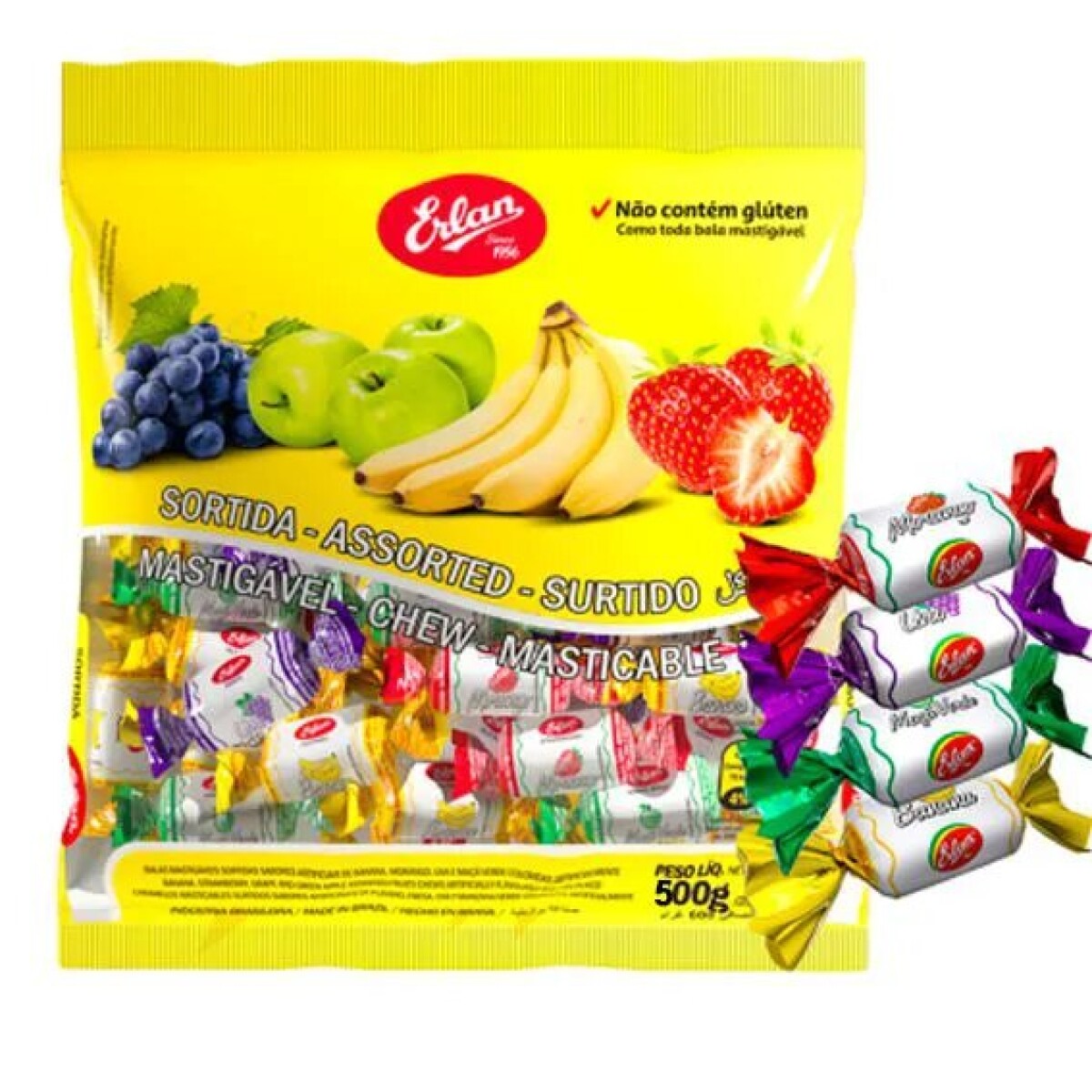 Caramelo Erlan 500 grs - Masticable Surtido 