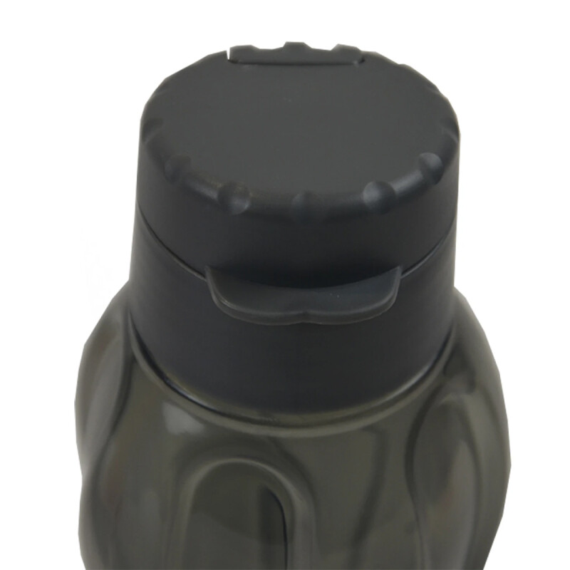 Botella caramañola plástica con tapón 800 ml NEGRO