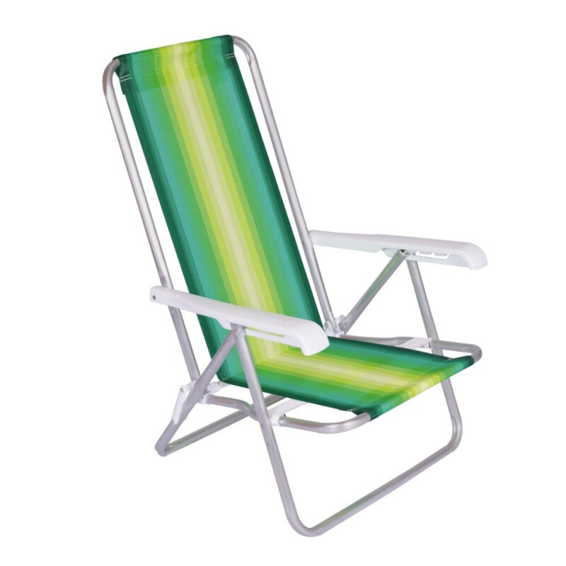 Set x2 Silla reclinable 4 posiciones aluminio VERDE