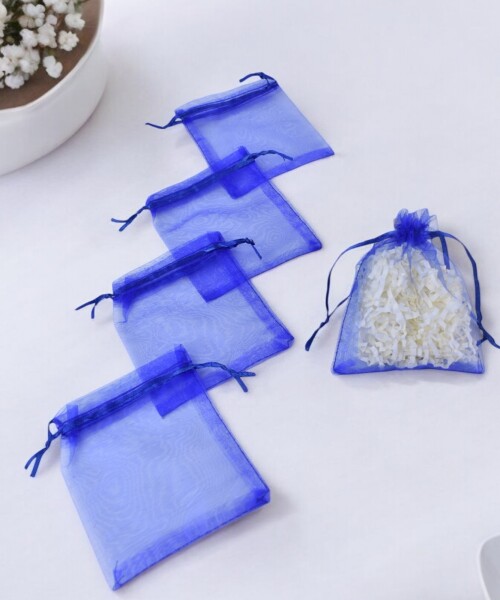 Pack x 200 - Bolsas organza 8x11 cm AZUL