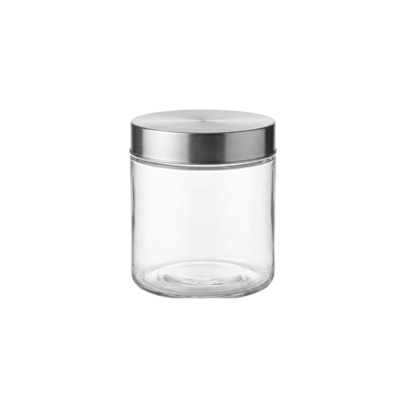 FRASCO VIDRIO C/TAPA PLATA 1L Unica