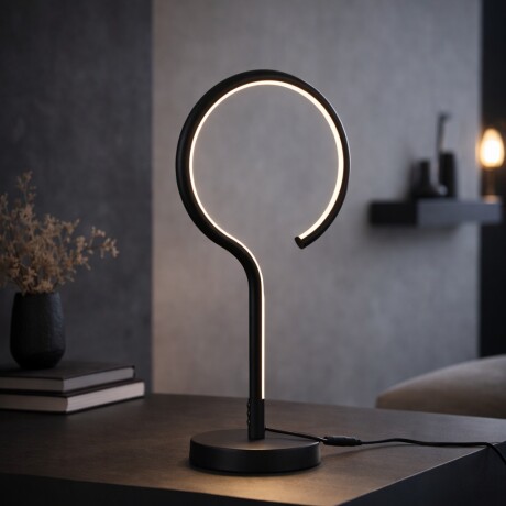 Portátil led Minimalista 3 intensidades 3 Toques NEGRA