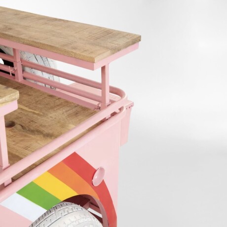 MESA DE BAR FLOWER POWER CAR Rosa - -