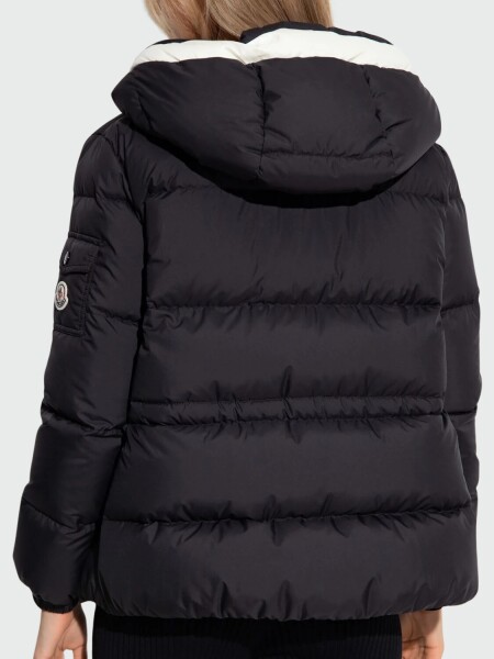 Moncler -Campera rellena de plumas con capucha ajustable, DRAA Negro
